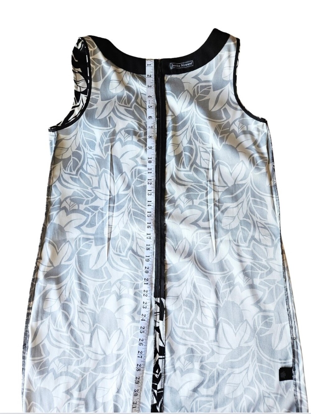 Jessica Howard Black & White Floral Sleeveless Midi Dress - Picture 5 of 9